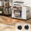 Printer Stand with Storage Shelves, Office Desk Organizer, White 8
