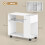 Printer Stand with Storage Shelves, Office Desk Organizer, White 5