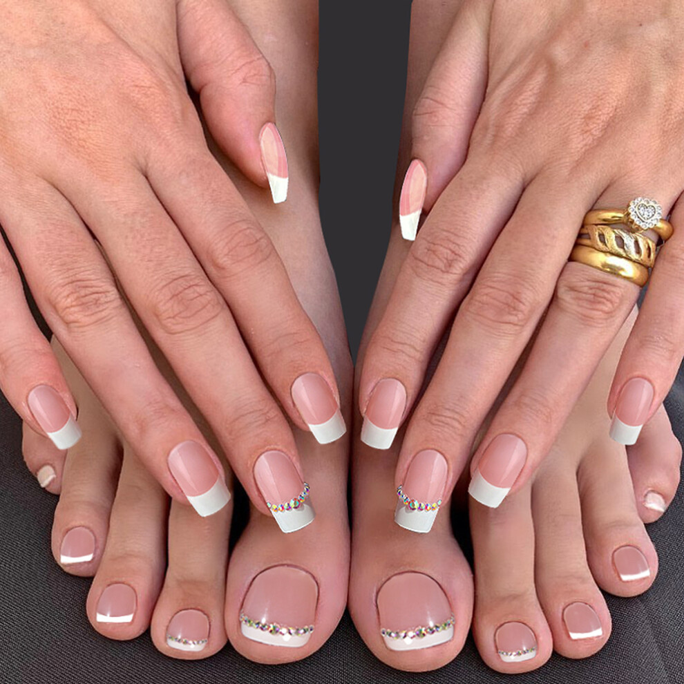 Creation-3C 48Pcs Glitter False Nails For Women