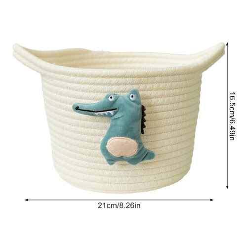 (A) Handmade Crocodile Weave Storage Basket - 50 Char