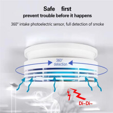 Tuya WIFI Home Smoking Alarm Sensor Detector Security Protection House Fire Alarm Smoke Detector Sensor Tester