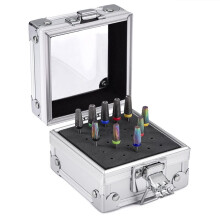 Nail Drill Grinding Bit Holder Box, 25 Holes Professional Nail Polish Storage Box, Nail Tools Organizers Container