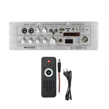24V/AC110-220V D2000 Sound Amplifier Board 2.1 Channel 100W+100W+200W High-Power Output Amplifier EU PLUG