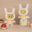 Multi-Functional Little Flying Rabbit Alarm Clock, Bedside Clock,Student Study Night Light Countdown,Snooze Clock White 1
