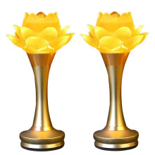 Par de Lâmpadas LED Longas e Brilhantes em Formato de Lótus para Buda - Lâmpadas Modernas de Vidro para Energia Guanyin