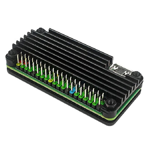 For Raspberry Pi Zero 2W CNC Metal Shell Passive Cooling Heat Sink GPIO Header 1