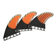 UPSURF G7 Honeycomb Carbon Fiber Tri Surf Fins Medium Single Tab FUTURE Base Orange Black Shortboard Surfboard Vervangingsonderdelen