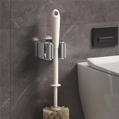 Clip de Moppe Mural Robuste, Support de Moppe avec Vis, Porte-Balai Étanche pour Salle de Bain B 2