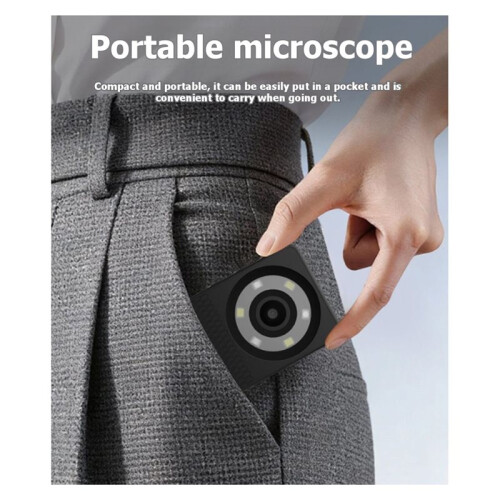 Microscópio Eletrônico Portátil LED IPS de 2,4 Polegadas Digital Manual Industrial com Cartão TF 3X para Zoom Resolução 320x240 Branco 2