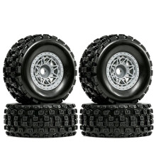 4PCS 1/14 RC Short Truck Wheel Tyre 1/14 RC Rally Racing Drift Tires 12MM Hex Wheel for TT01 TT02 1/14 RC Car B