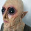 Skrämmande alien latexmask 2