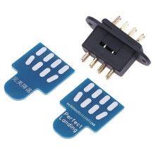 1 Conjunto de Conector MPX6 MPX8 com Placa de Solda para Acessórios de Avião RC Peças de Jato Turbina Plugues Vtol MPX8