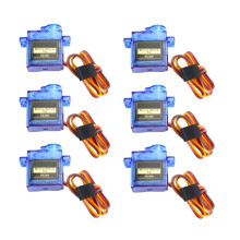 6 SZTUK SG90 9G Mikro-Silnik Serwo 9G Cyfrowy Mikro-Serwo Pełny SG90-360 Stopni do Stałego Skrzydła Micro-Gear Robot RC Samolot