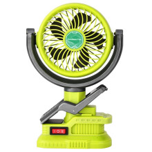 Portable Cordless Clip Fan for 18V Battery Dual USB Battery Powered Cooling Fan for Car Home Camping Outdoor