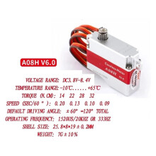 A08 V6.0 Digital Coreless Servo A08H Full Range High Torque Metal Gear Servo for RC Fixed Wing Aircraft