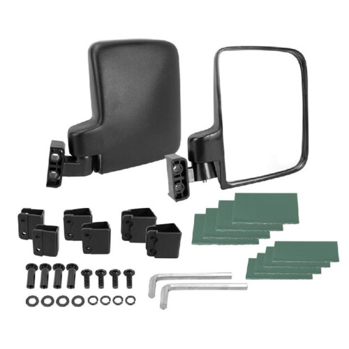 Drill-Free Adjustable Convex Side Mirror-(Wide-Angle View), Fits Most Common  Carts 1
