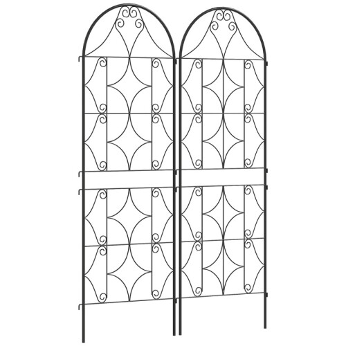 2PCS Metal Garden Trellis, Climbing Plant Support, Rust Resistant