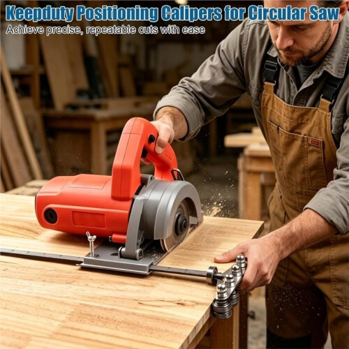 16" Positioning Calipers for Circular Saw, Adjustable Circular Saw Roller Guide Rail, for Measurements Wood Cutting 1