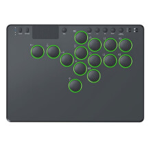 Controller Arcade Senza Leva A 14 Tasti con RGB Nero per Giochi di Combattimento, Supporta La Sostituzione A Caldo per /per PS4/PC.