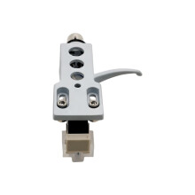 White Turntable Headshell with AT3600L Magnetic Cartridge Pre-Mounted for Vinyl Record Player B