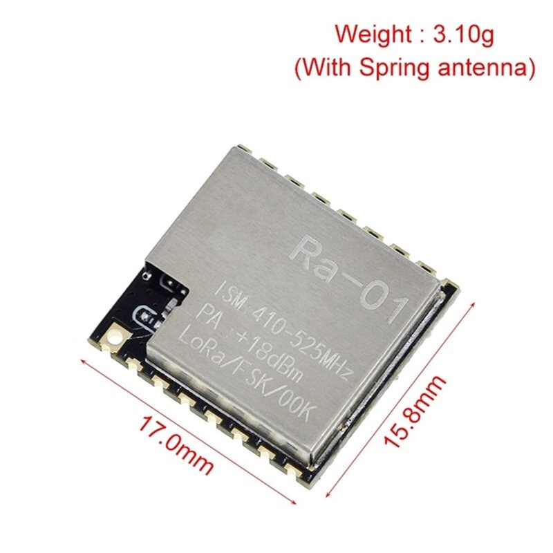 Module Lora 433 2PCS Ra-01 SX1278 433MHz LoRa Wireless RF Module with Spring Antenna ...