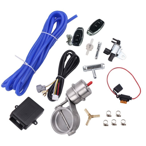 Kit de Válvula de Escape Ativada Por Vácuo de 3 Polegadas (76mm) (Normalmente Fechada) com Controle Remoto Sem Fio