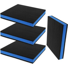 Rubber Anti Vibration Pads, 6" X 6" X 7/8" Mechanical Vibration Damping Pads & EVA Sound Isolation Pads, 4 Pack