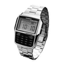 Stainless Steel Calculator Watch LED Multifunction Luminous Watch Men'S Alloy Watch Computer Fashion Watch
