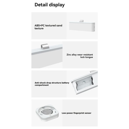 Cabinet Lock Keyless Fingerprint  App Invisible Drawer Lock for Home Office