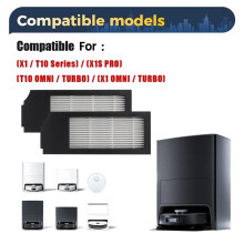 For Deebot X1 OMNI/TURBO,T10 OMNI/TURBO/X1S PRO,Main Side Brush,Hepa Filter, Mop Rag Dust Bags Mop Cloths Parts