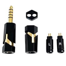 Per Copertura del Cavo MMCX Realizzata per Uscita Audio da 4,4 mm e 3,5 mm, Coda 4,5x7,5 mm, 6,5 mm Nera