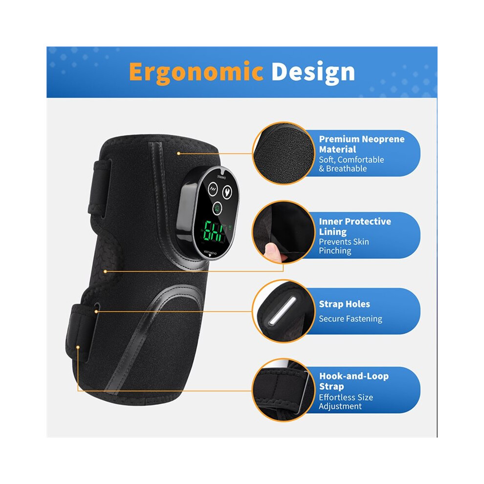 Kepptory Electric Heating Elbow Support With Vibration Massager For Arthritis And Joint Pain Relief