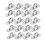 20Pack Ceiling Hook Ring Hooks Stainless Steel Oblong Pad Eye Plate Heavy Duty Ceiling & Wall Mount Hook Hanger 1