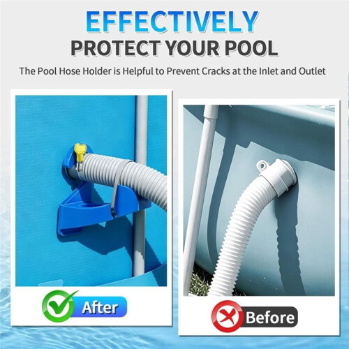 4-Pack Klämmor för Poolslangar, Poolrörsfäste, Pooltillbehör, Poolslangsfäste för Ovanmarkspooler 2