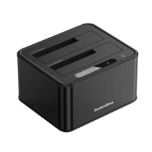 Blueendless Dual Bay 2.5/3.5 Inch SAS/ HD External Case to USB 3.2 HDD Docking Station HDD Caddy Data Transfer EU Plug