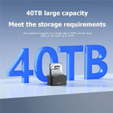 Blueendless Dual Bay 2.5/3.5 Inch SAS/ HD External Case to USB 3.2 HDD Docking Station HDD Caddy Data Transfer EU Plug