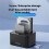 Blueendless Dual Bay 2.5/3.5 Inch SAS/ HD External Case  to USB 3.2 HDD Docking Station HDD Caddy Data Transfer EU Plug 5