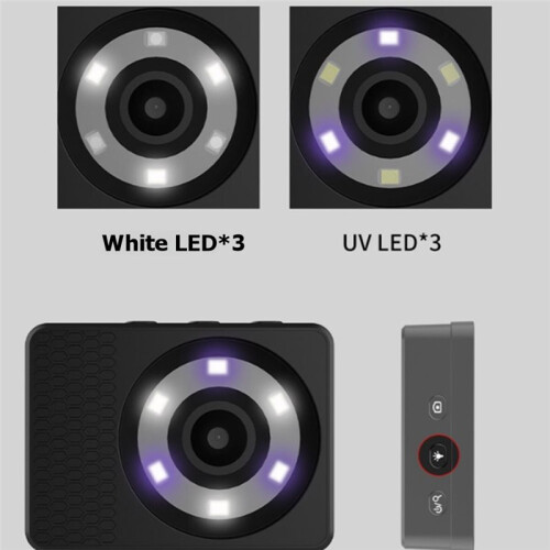 Microscópio Eletrônico Portátil LED IPS de 2,4 Polegadas Digital Manual Industrial com Cartão TF 3X para  Resolução 320x240 Preto 2