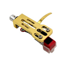 Universal Gold Turntable Headshell with AT-3600L Cartridge Pre-Mounted for LP Vinyl Record Players Phonographs A
