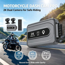 2K Motorcycle DVR Full Body Waterproof Moto Camera WiFi GPS Dash Cam Front Rear Driving Video Recorder Black Box