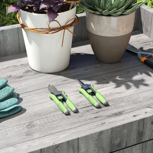 2PCS Stainless Steel Garden Pruning Tool Set, Shears and Cutter 2