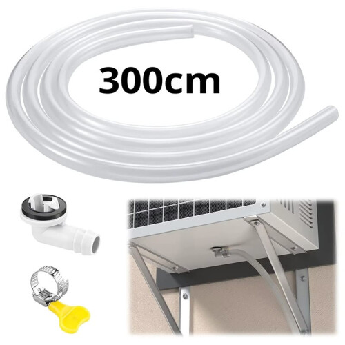 Air Conditioner Drain Hose 3 Inch Portable AC Drain Hose Connector Replacement for Universal -Split Unit 1