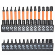 26Pcs Torx Screwdriver Bit Security Tamper Proof Magnetic Screwdrivers Bits Drill Star Plum Solid Screw Driver 1/4 Hex
