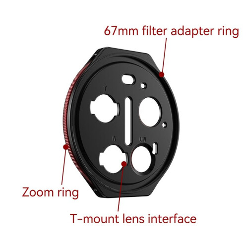 Zoom Ring Focus Adjustable Compatible with  17 Ultra Photography Phone Case Filter Lens Adapter Ring 17mm Threaded 2