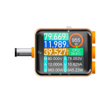 D5P Digital Voltmeter Ammeter DC5.5x2.5/2.1/1.7 High Precision Power Capacity Tester Power Monitor with Touchscreen B