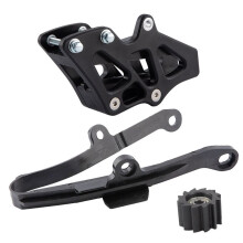 3PCS Motorcycle Plastic Chain Set with Flat Forks and Rubber Pads Guide Wheel for KX250F KX450F KLX450R
