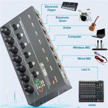 Upgraded DX800 Ultra Low Noise 8 Channel Mixer Sound Mixer Power Supply DC5V Easy Operation Audios Mixer