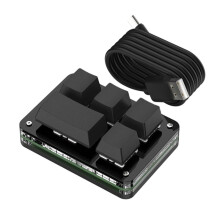 Mechanical 5 Keys RGB Shortcut Keyboard Multi-Functional Customizable Keypad for Drawing and Gaming Peripherals Black