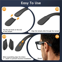 3 Pairs Eyeglass Ear Grip for Meta /Skyler/Headliner (Gen 1 & 2) Glasses Accessories, Anti-Slip