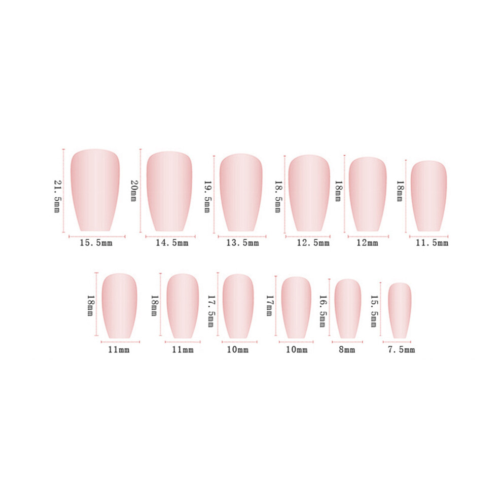 Roc-Electron 24Pcs Bowknot Press On Nails, Diy Resin Fake Nails